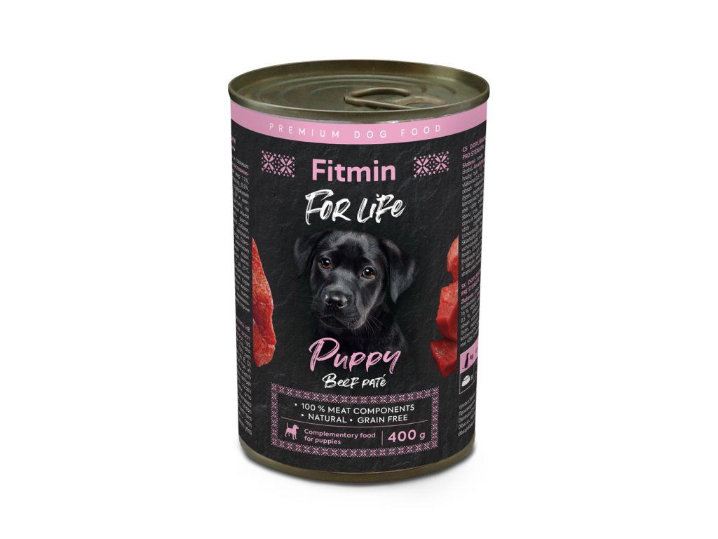 Fitmin For Life, консерва для цуценят з яловичиною, 400 г